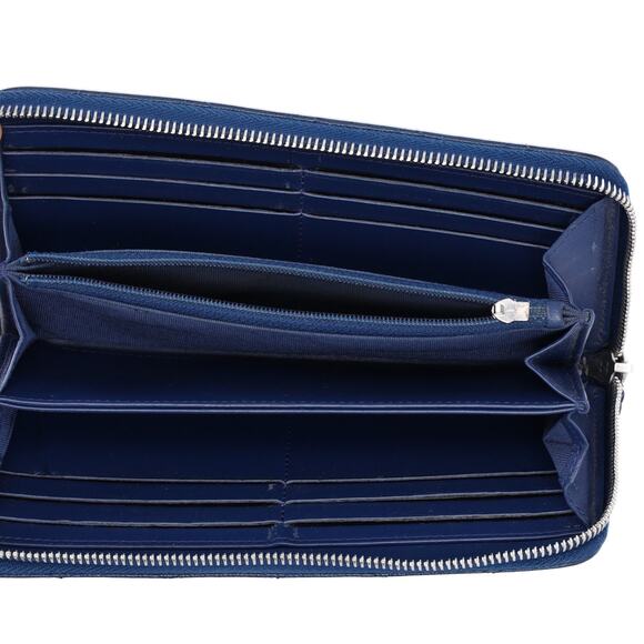 CHANEL Classic Matelasse Long Wallet A82370 Navy Caviar Leather - Picture 6 of 6